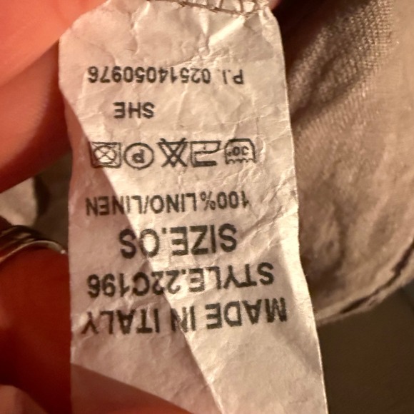 Puro Lino Womens OS Oversized Tunic Button down Linen Resortwear Lagenlook - Picture 6 of 7